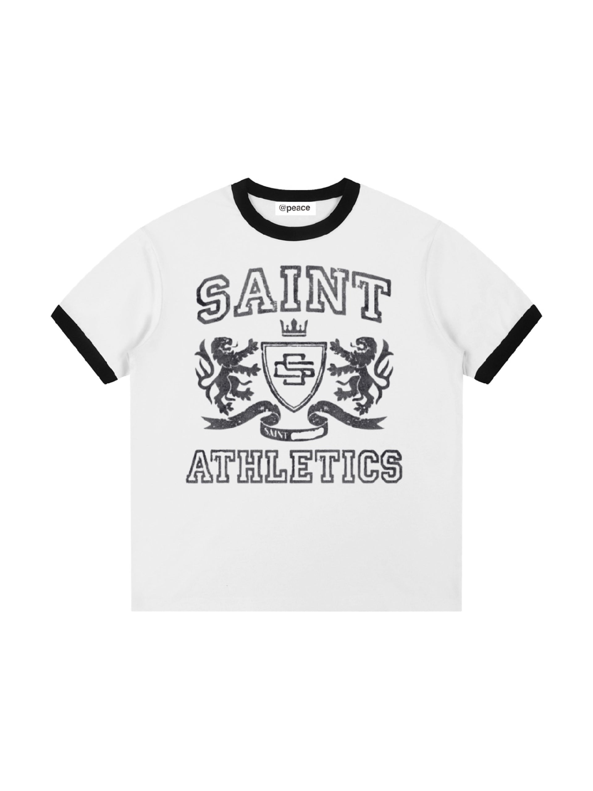 white athletics tee
