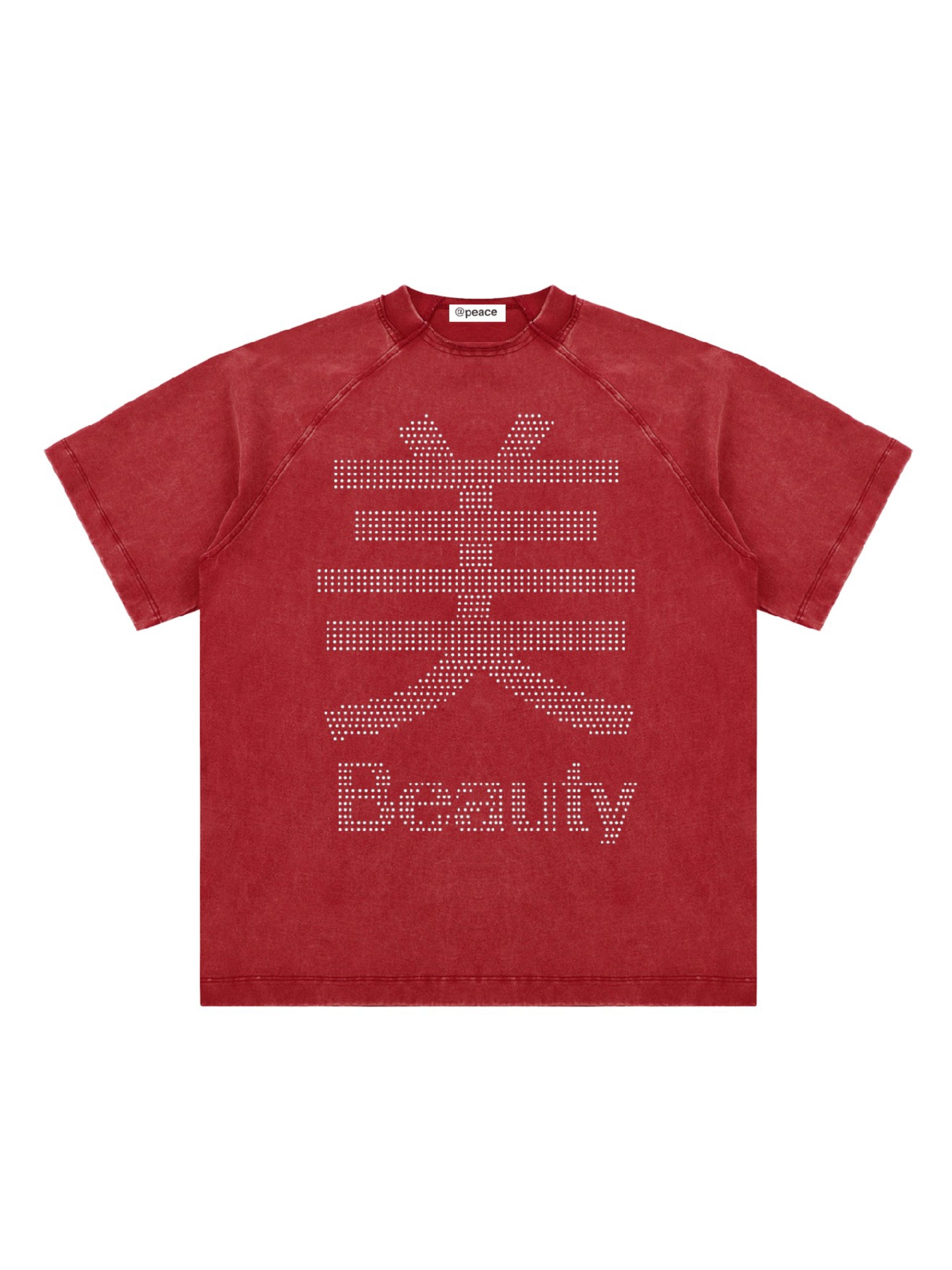 red beauty tee